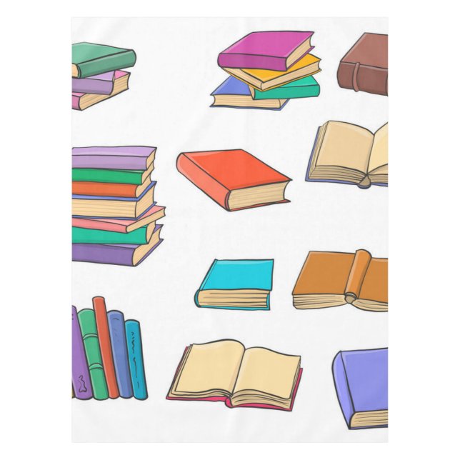 Book pattern tablecloth (Front)