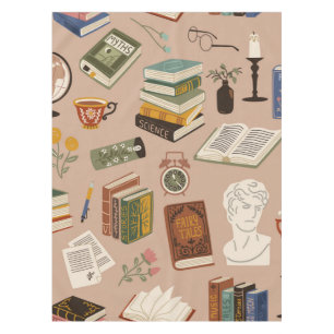 Book pattern tablecloth