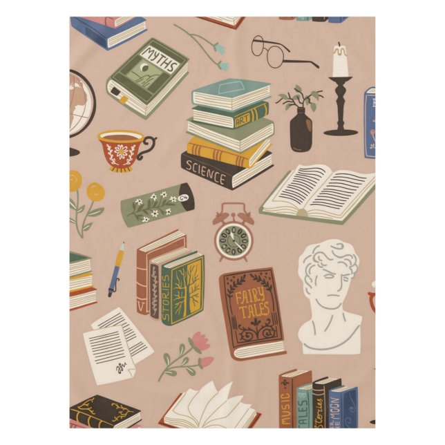 Book pattern tablecloth (Front)