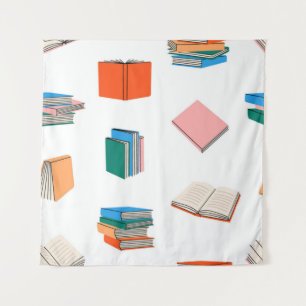 Book pattern tapestry
