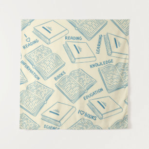 Book pattern tapestry