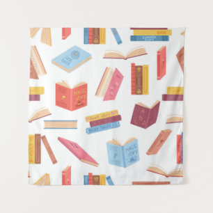 Book pattern tapestry