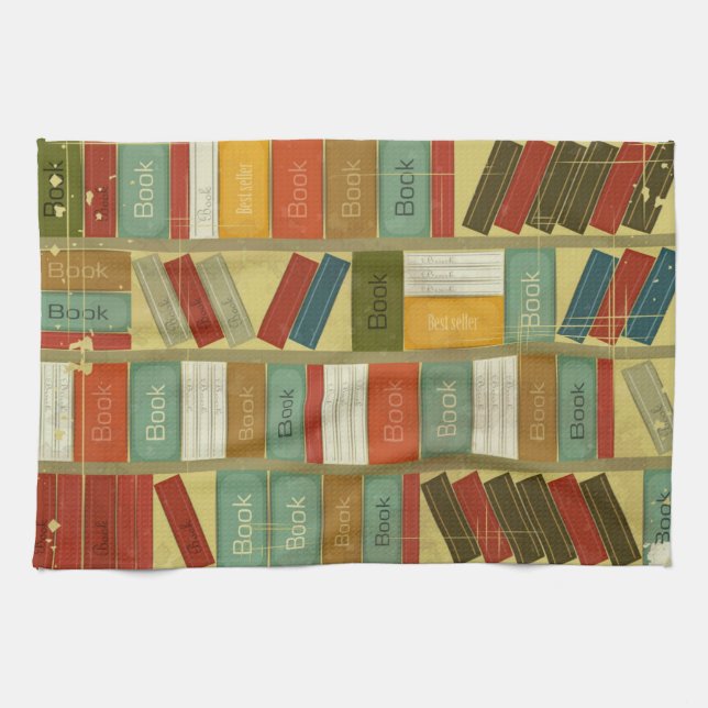 Book pattern tea towel (Horizontal)