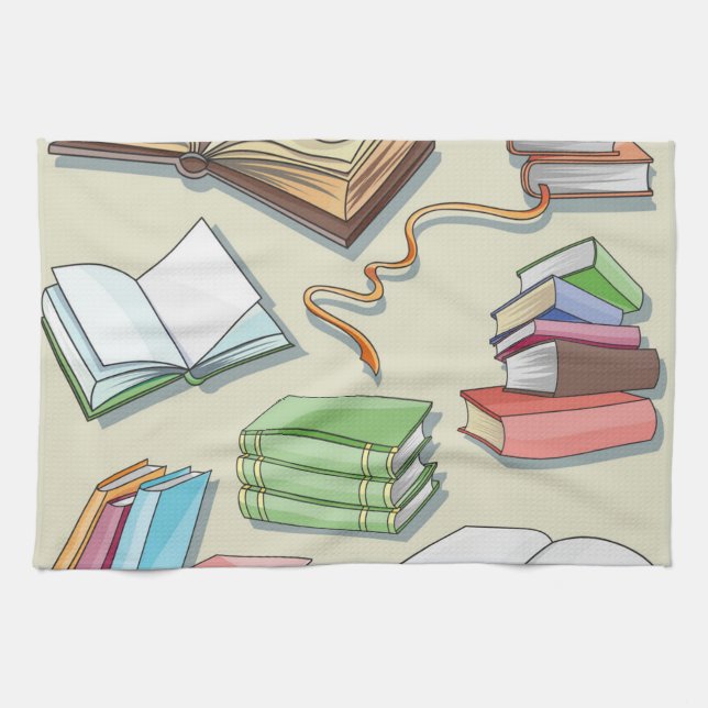 Book pattern tea towel (Horizontal)