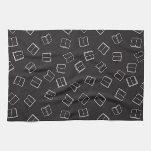 Book pattern tea towel