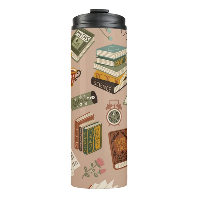 Book pattern thermal tumbler (Front)