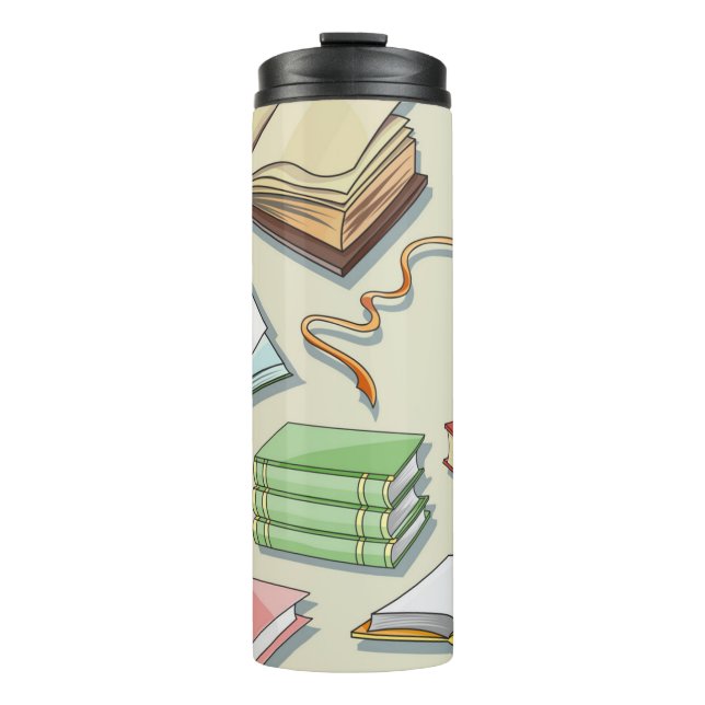 Book pattern thermal tumbler (Front)