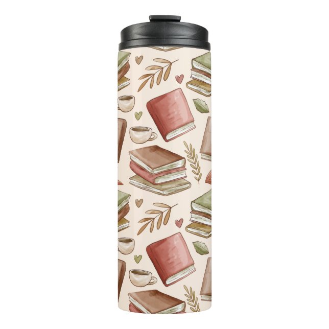 Book pattern thermal tumbler (Front)