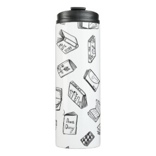 Book pattern thermal tumbler