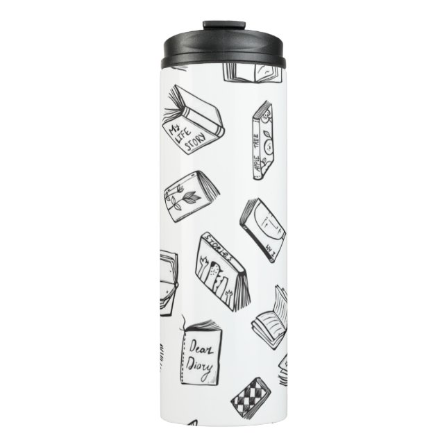 Book pattern thermal tumbler (Front)