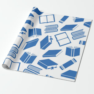 Book pattern wrapping paper