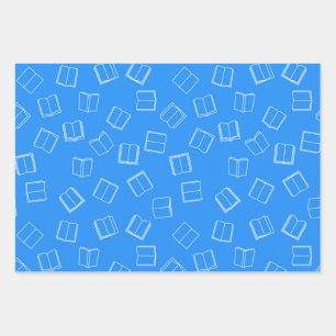 Book pattern wrapping paper sheet