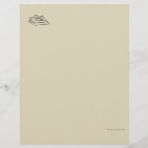 Book Pile- Minimalist Book Lover Custom Letterhead