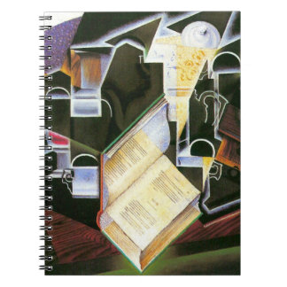 Book, Pipe and Glasses, Juan Gris, Vintage Cubism Notebook