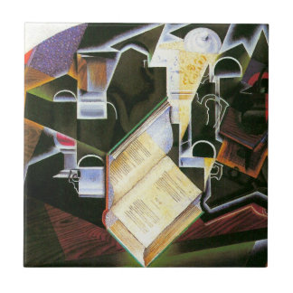 Book, Pipe and Glasses, Juan Gris, Vintage Cubism Tile