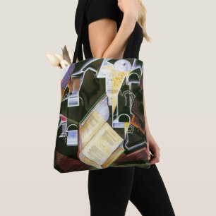 Book, Pipe and Glasses, Juan Gris, Vintage Cubism Tote Bag
