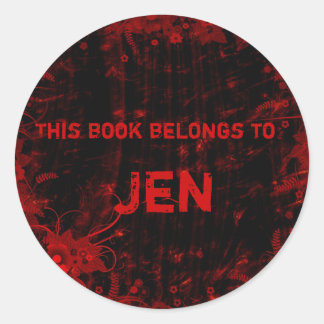 Book Plate - Customise with your name Classic Round Sticker