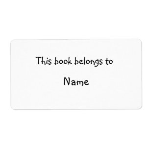 Book plate - Simple white