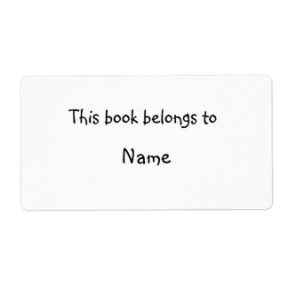 Book plate - Simple white