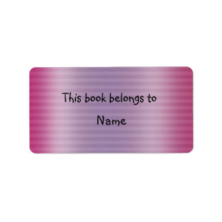 Book plate with modern stripes label