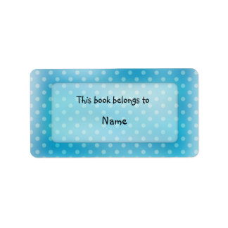 Book plate with romantic dot design label