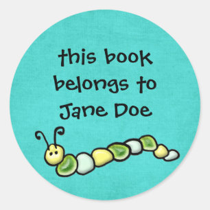 book plates classic round sticker