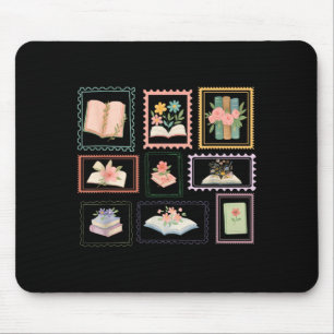 Book Postage Stamp Bookish Stamp Reading Lover Mouse Mat