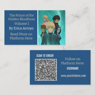 Book Promotion Indie Author QR Code Business Card