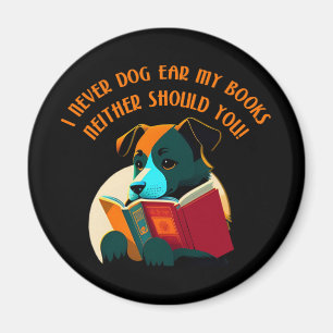 Book Puppy Dog Ear Humour Magnet