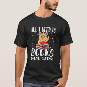Book  Quote Cat  Pun Book Reading Ext Design T-Shirt