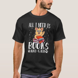 Book Quote Cat Pun Book Reading Text T-Shirt