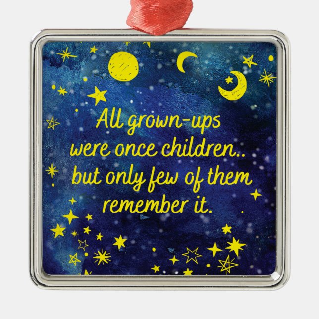 Book Quote The Little Prince  Metal Tree Decoration (Front)