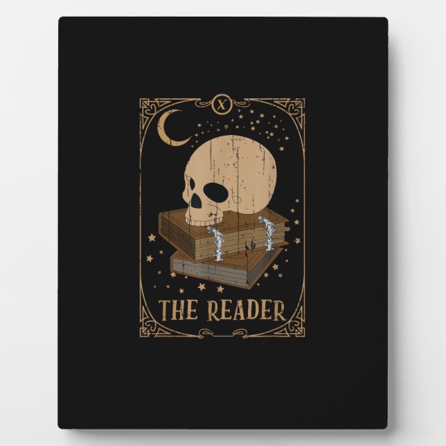 Book Reader Card Pagan Goblincore Goth Occult Book Plaque (Front)