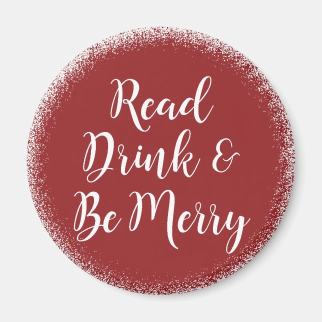 Book Reader Elegant Festive Magnet (Front)