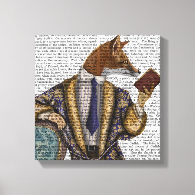 Book Reader Fox Canvas Print (Front)