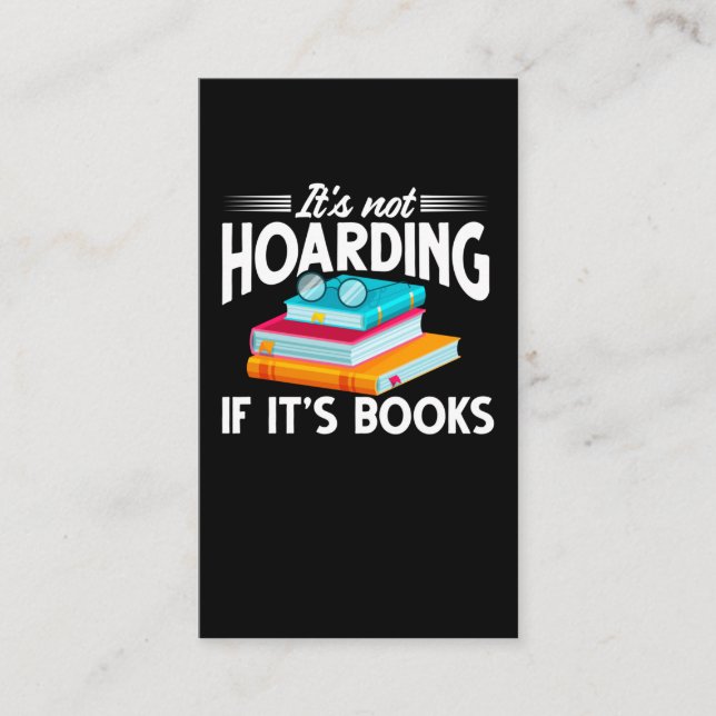 Book Reader Humour Funny Bookworm Joke Business Card (Front)