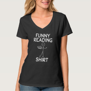 Book Reading Book Reading Stick Figure T-Shirt