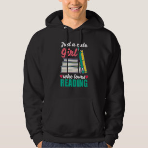 Book Reading Girls Women Librarian Bookworm Readi Hoodie