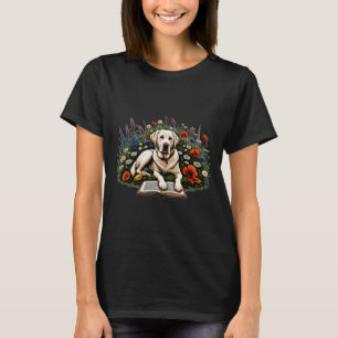 Book Reading Labrador Retriever Dog Puppy Lover Wi T-Shirt