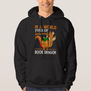 Book Reading Librarian Bookworm Book Dragon Hoodie
