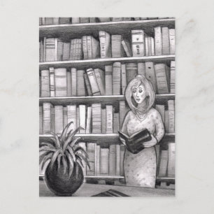 Book Reading Postcard