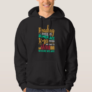 Book Reading Quote Bookworm Pun Book Text Hoodie