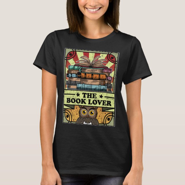 Book Reading Tarot Cards Fortune Bookworm Book T-Shirt (Front)