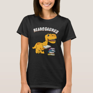 Book Readosaurus Dinosaur Books Library Reading T-Shirt