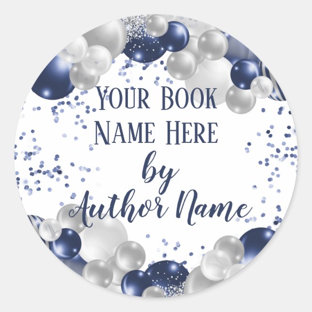 Book Release Launch Signing Party Classic Round Sticker (Front)