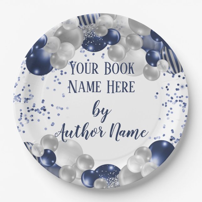Book Release Launch Signing Party Paper Plate (Front)
