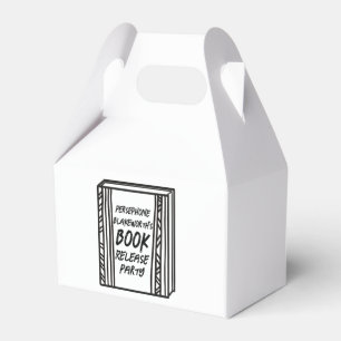 Book Release Party Illustrated Gift Favour Box