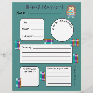 Book report template custom letterhead