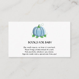 Book Request Baby Shower Autumn Pumpkin Enclosure Card