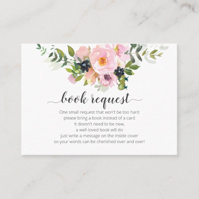 Book Request Baby Shower Enclosure Card (Front)